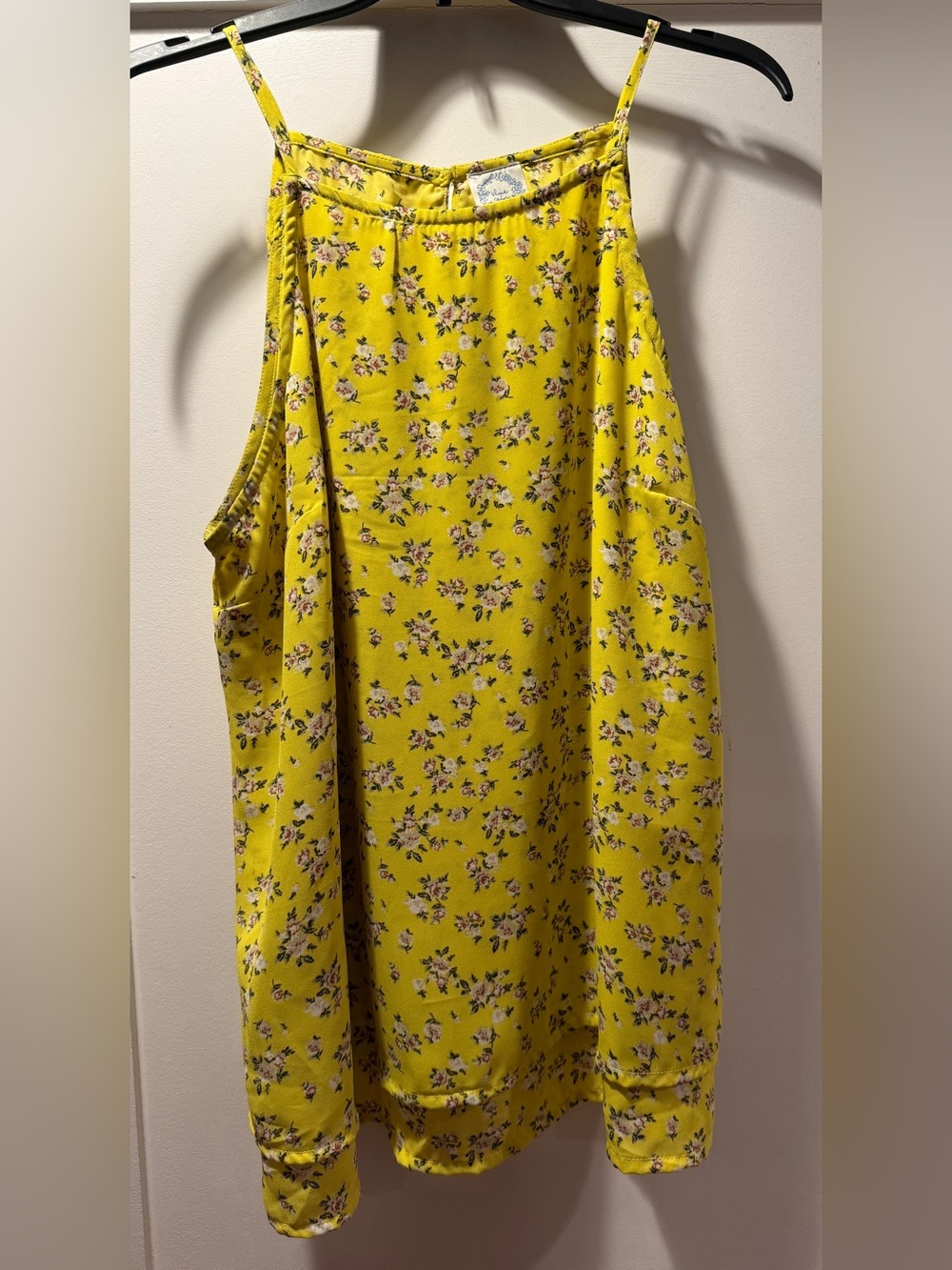 Blue Rain Yellow Floral Tank Top